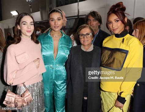 Sasha Meneghel, Silvia Venturini Fendi and Shay Mitchell are 